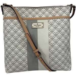 kate spade New York Penn Place Keisha Crossbody Bag, Gray, White